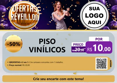 Modelo de Cartaz para Cartaz A4 Horizontal com o tema Ofertas de Réveillon para Material para Construção