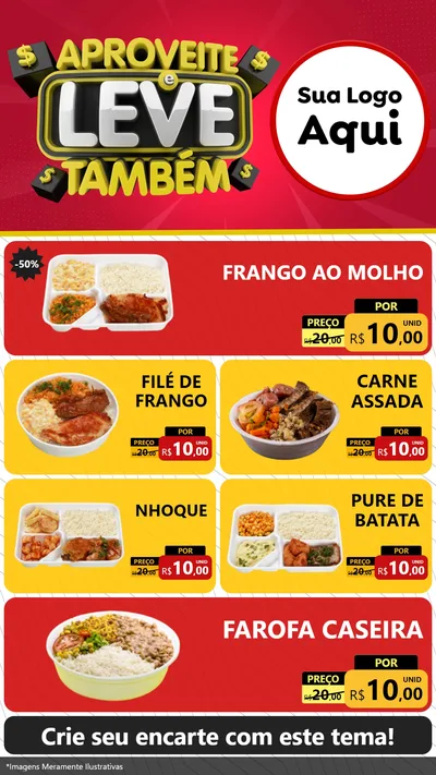 Modelo de TV para TV Vertical com o tema Aproveite e Leve Também para Restaurante