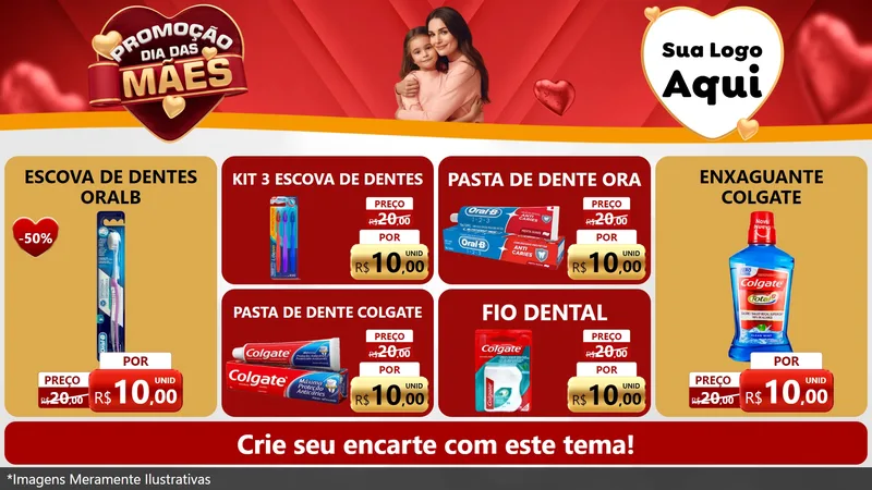 Modelo de TV para TV Horizontal com o tema Promoção Dia das Mães para Higiene Pessoal