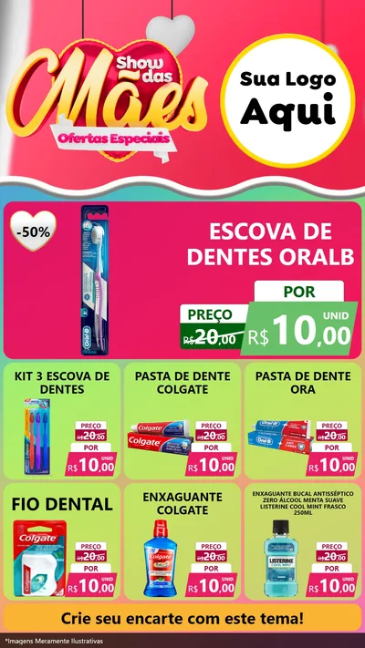 Modelo de Rede Social para Stories com o tema Show das Mães - Ofertas Especiais para Higiene Pessoal