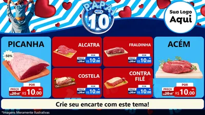 Modelo de TV para TV Horizontal com o tema Papai Nota 10 para Açougue