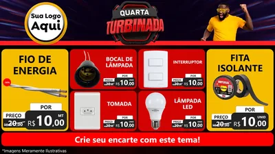 Modelo de TV para TV Horizontal com o tema Quarta Turbinada para Materiais Elétricos