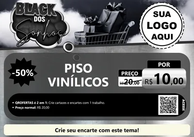 Modelo de Cartaz para Cartaz A4 Horizontal com o tema Black dos Sonhos para Material para Construção