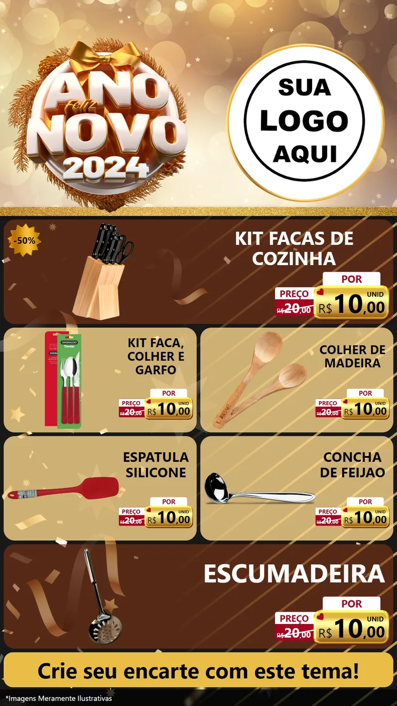 Modelo de TV para TV Vertical com o tema Feliz Ano Novo 2027 para Utilidades Domésticas