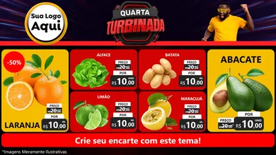 Modelo de TV para TV Horizontal com o tema Quarta Turbinada para Hortifrúti