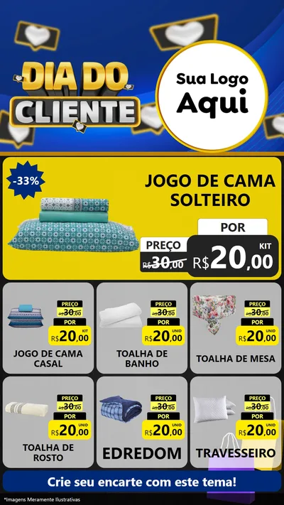 Modelo de Rede Social para Stories com o tema Dia Do Cliente para Cama, Mesa e Banho