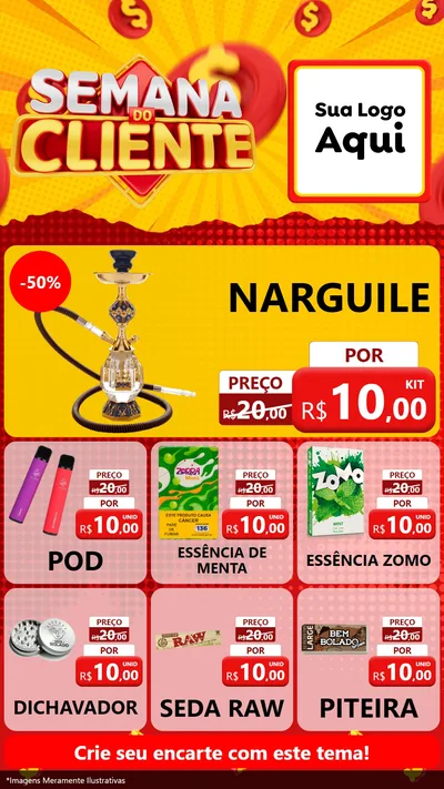 Modelo de Rede Social para Stories com o tema Semana do Cliente para Tabacaria