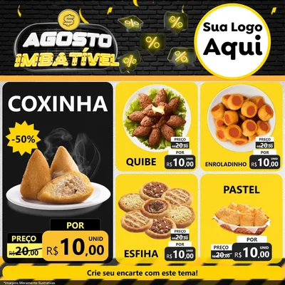 Modelo de Rede Social para Feed Facebook com o tema Agosto Imbatível para Salgadaria