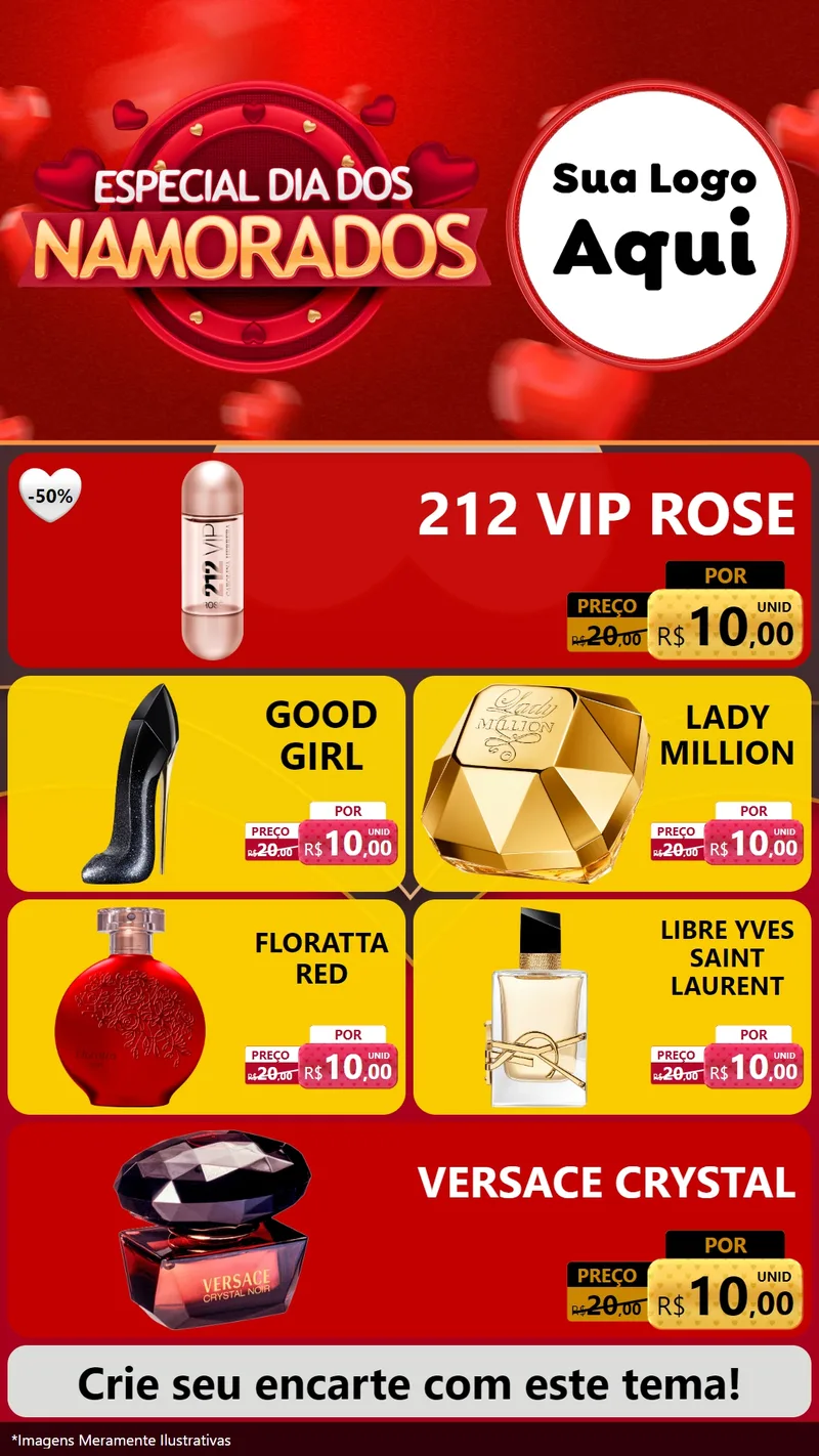 Modelo de TV para TV Vertical com o tema Especial Dia Dos Namorados para Perfumes