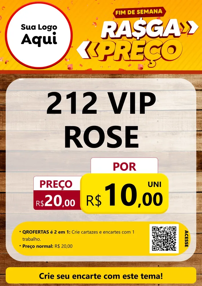 Modelo de Cartaz para Cartaz A4 Vertical com o tema Fim de Semana Rasga Preços para Perfumes