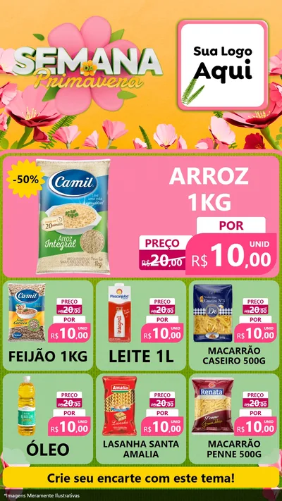 Modelo de Rede Social para Stories com o tema Semana da Primavera para Supermercado
