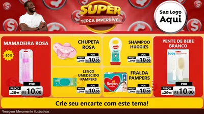 Modelo de TV para TV Horizontal com o tema Super Terça Imperdível para Bebês