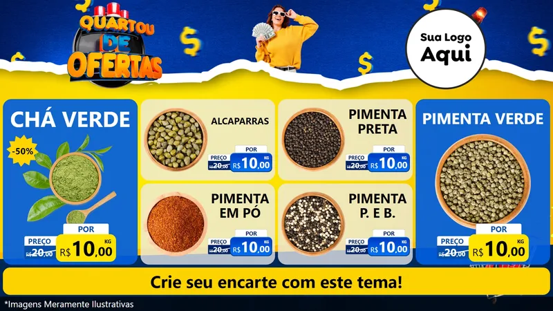 Modelo de TV para TV Horizontal com o tema Quartou de Ofertas para Produtos Naturais