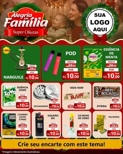 Modelo de Rede Social para Feed Instagram com o tema Alegria Em Família - Super Ofertas para Tabacaria