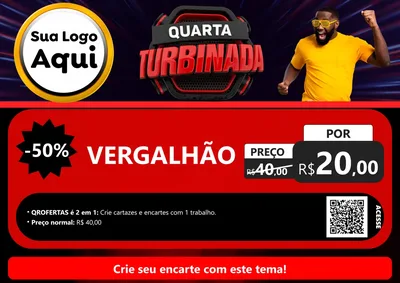 Modelo de Cartaz para Cartaz A4 Horizontal com o tema Quarta Turbinada para Ferragens