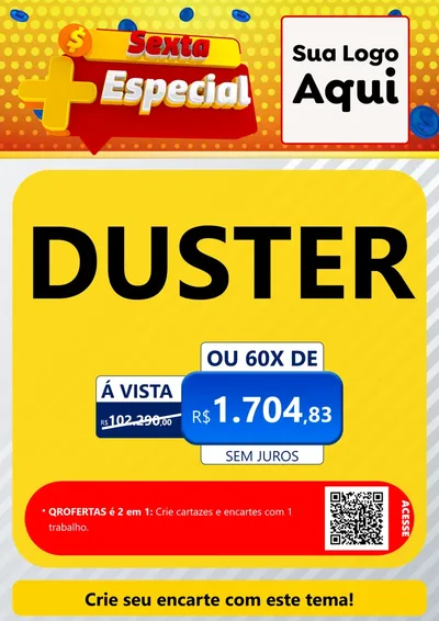 Modelo de Cartaz para Cartaz A4 Vertical com o tema Sexta Mais Especial para Concessionaria de Carros
