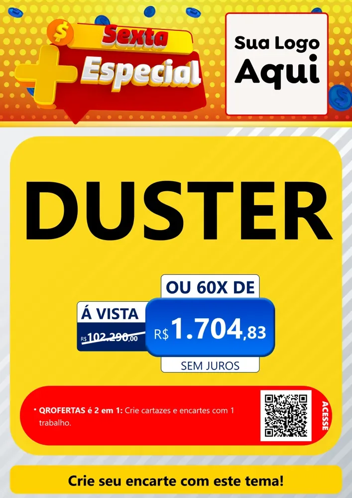 Modelo de Cartaz para Cartaz A4 Vertical com o tema Sexta Mais Especial para Concessionaria de Carros