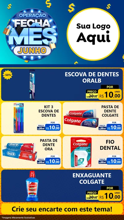 Modelo de TV para TV Vertical com o tema Operação Fecha Mês, Junho para Higiene Pessoal