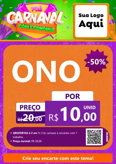 Modelo de Cartaz para Cartaz A4 Vertical com o tema Pré-Carnaval Com Economia para Óticas