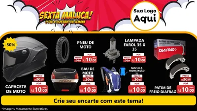 Modelo de TV para TV Horizontal com o tema Sexta Maluca! para Moto peças