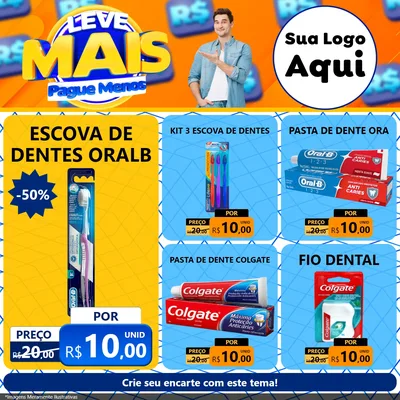 Modelo de Rede Social para Feed Facebook com o tema Leve Mais, Pague Menos para Higiene Pessoal