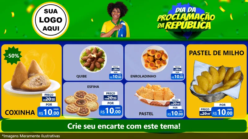 Modelo de TV para TV Horizontal com o tema Dia Da Proclamação Da República para Salgadaria