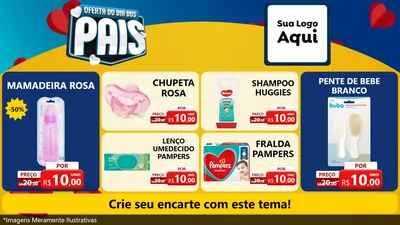Modelo de TV para TV Horizontal com o tema Oferta Do Dia Dos Pais para Bebês