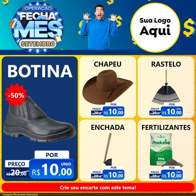 Modelo de Rede Social para Feed Facebook com o tema Operação Fecha Mês Setembro para Agropecuária