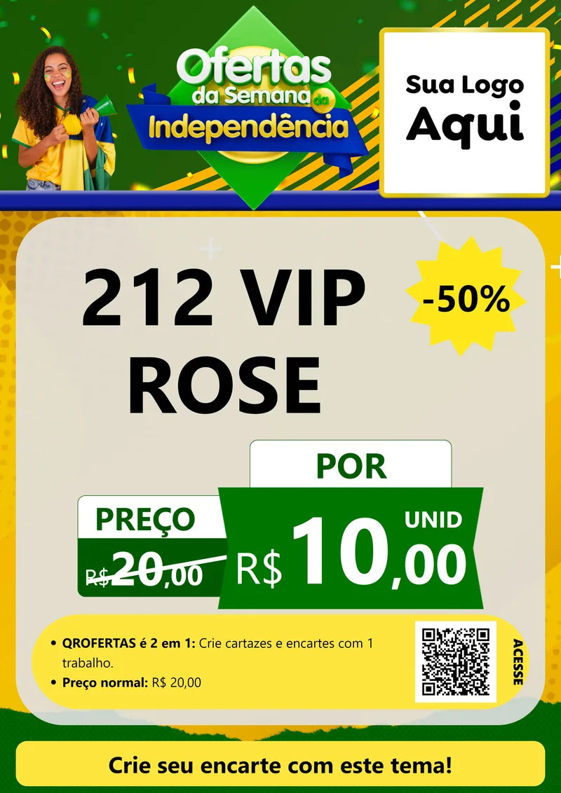 Modelo de Cartaz para Cartaz A4 Vertical com o tema Ofertas da Semana da Independência para Perfumes