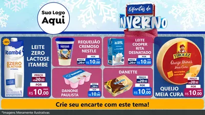 Modelo de TV para TV Horizontal com o tema Ofertas de Inverno para Frios e Laticínios
