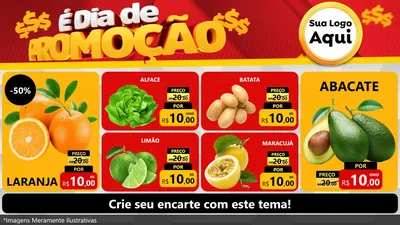 Modelo de TV para TV Horizontal com o tema É Dia De Promoção para Hortifrúti