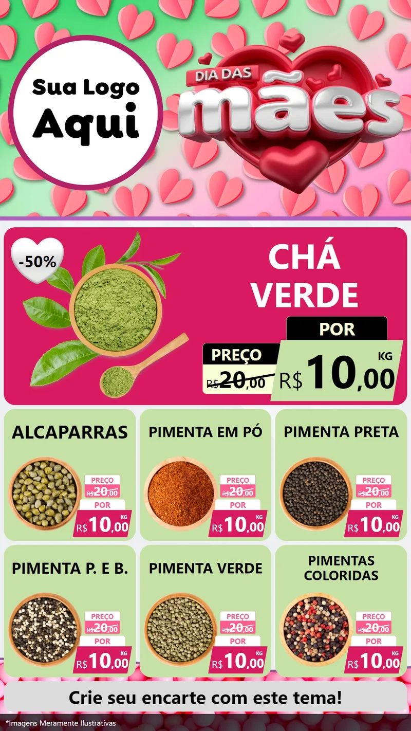 Modelo de Rede Social para Stories com o tema Dia das Mães para Produtos Naturais