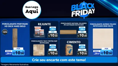 Modelo de TV para TV Horizontal com o tema Black Friday para Pisos e revestimentos