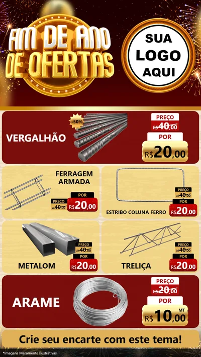 Modelo de TV para TV Vertical com o tema Fim de Ano de Ofertas para Ferragens