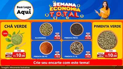 Modelo de TV para TV Horizontal com o tema Semana Economia Total para Produtos Naturais