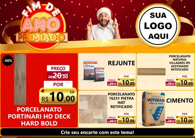 Modelo de Encarte para Encarte A4 Horizontal com o tema Fim de Ano Premiado para Pisos e revestimentos