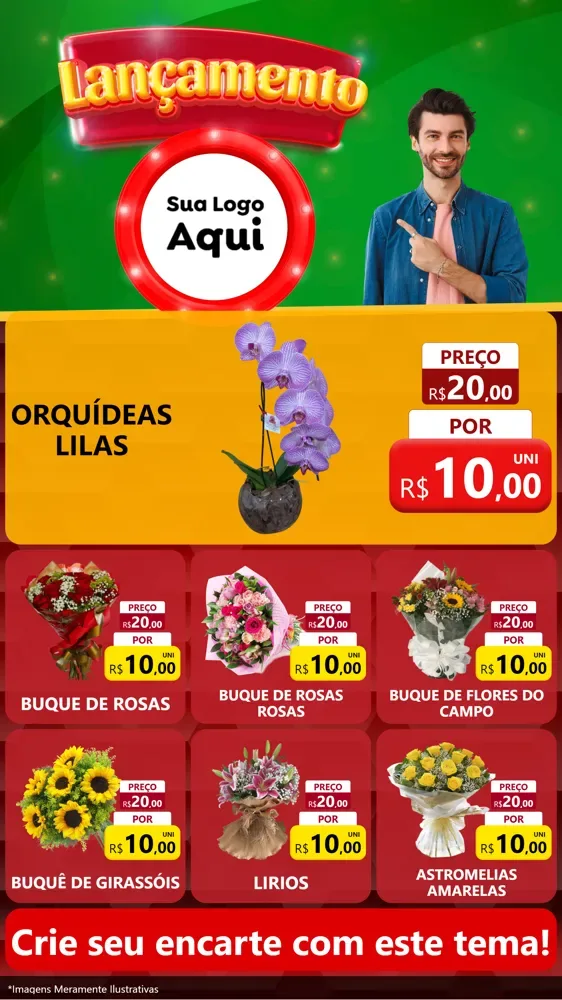 Modelo de Rede Social para Stories com o tema Lançamento para Floricultura e jardim