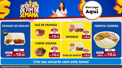 Modelo de TV para TV Horizontal com o tema Ofertaço de Fim de Semana para Restaurante