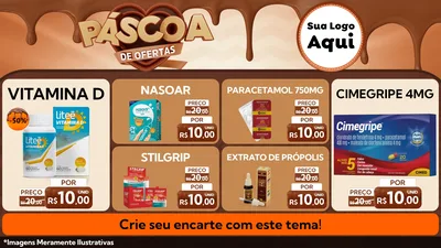 Modelo de TV para TV Horizontal com o tema Páscoa de Ofertas para Farmácia