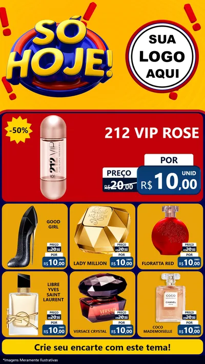 Modelo de Rede Social para Stories com o tema Só Hoje! para Perfumes