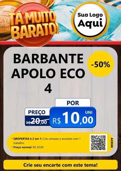 Modelo de Cartaz para Cartaz A4 Vertical com o tema Está Muito Barato para Armarinho e Aviamentos