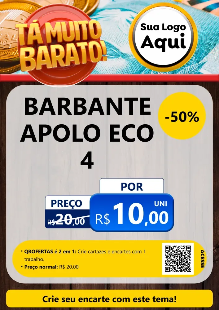 Modelo de Cartaz para Cartaz A4 Vertical com o tema Está Muito Barato para Armarinho e Aviamentos