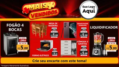 Modelo de TV para TV Horizontal com o tema Mais Vendidos para Móveis e Eletro