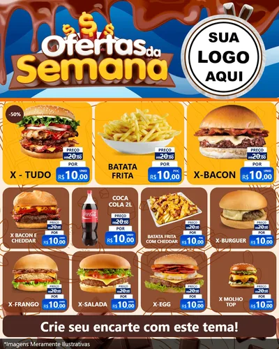 Modelo de Rede Social para Feed Instagram com o tema Ofertas da Semana - Páscoa para Hamburgueria