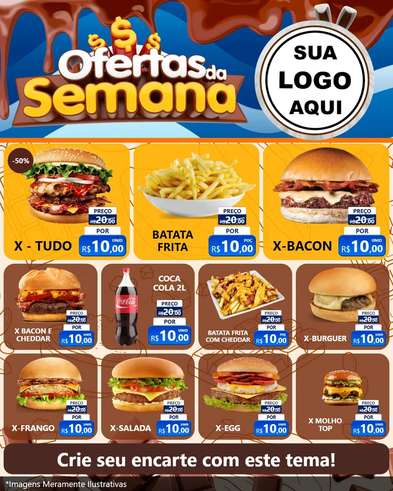 Modelo de Rede Social para Feed Instagram com o tema Ofertas da Semana - Páscoa para Hamburgueria