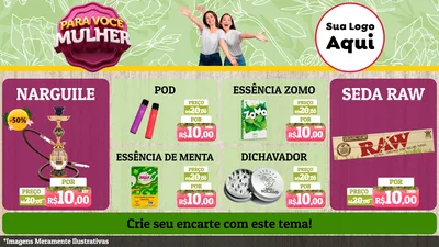 Modelo de TV para TV Horizontal com o tema Para Você Mulher para Tabacaria