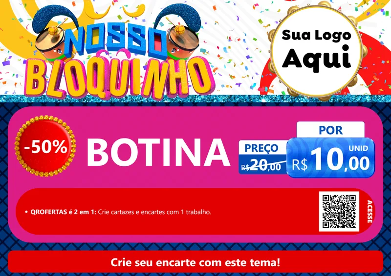 Modelo de Cartaz para Cartaz A4 Horizontal com o tema Nosso Bloquinho para Agropecuária