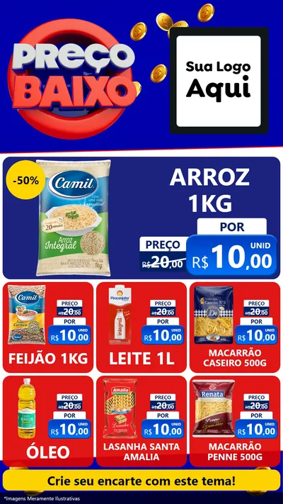 Modelo de Rede Social para Stories com o tema Preço Baixo para Supermercado