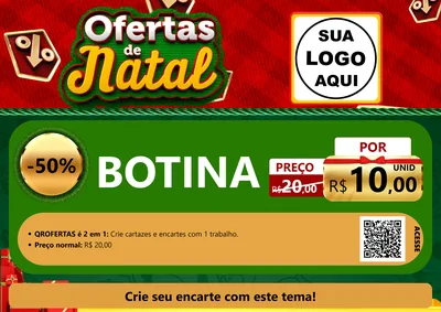 Modelo de Cartaz para Cartaz A4 Horizontal com o tema Ofertas de Natal para Agropecuária
