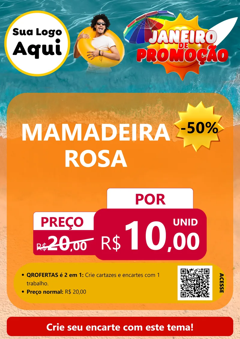 Modelo de Cartaz para Cartaz A4 Vertical com o tema Janeiro de Promoção para Bebês